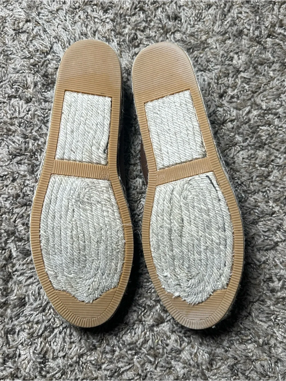 Brighton Groove Brown Leather Espadrille Flats Women’s Size 11 Slip On Loafers
